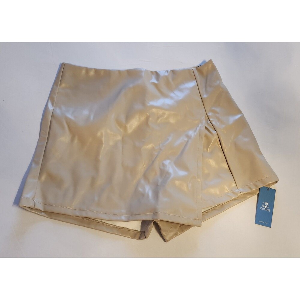 New with Tags Cupshe Skirt Skort Woman's Faux Leather